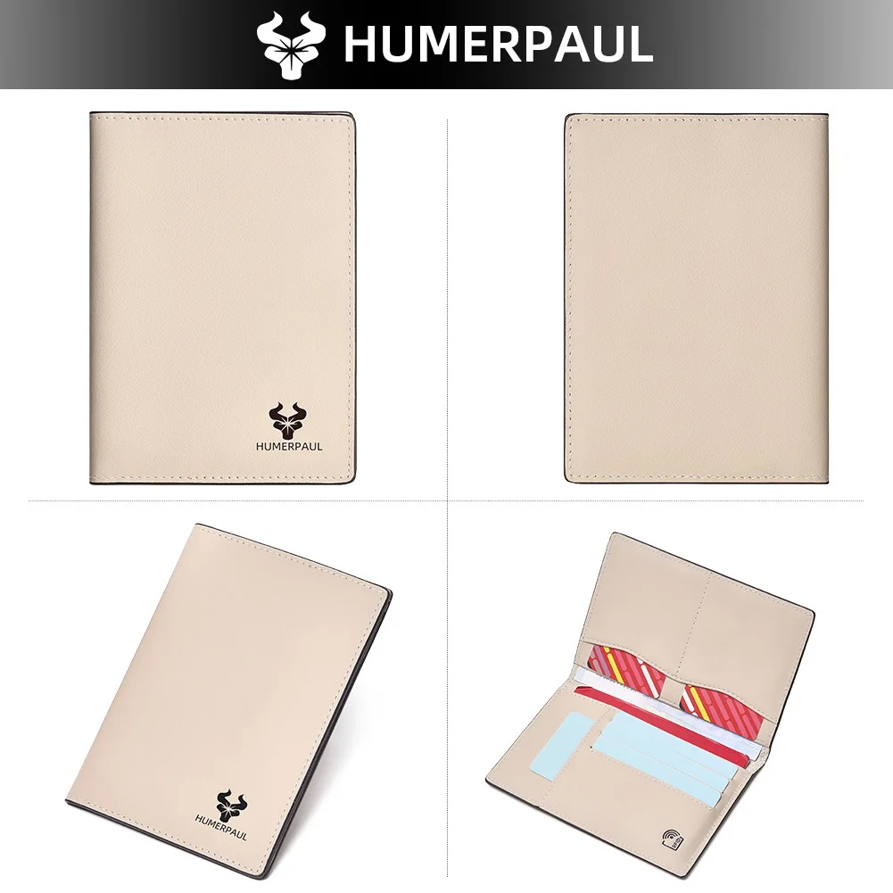 Genuine leather passport holder, travel ticket storage, ID bag, thin and light passport protection book