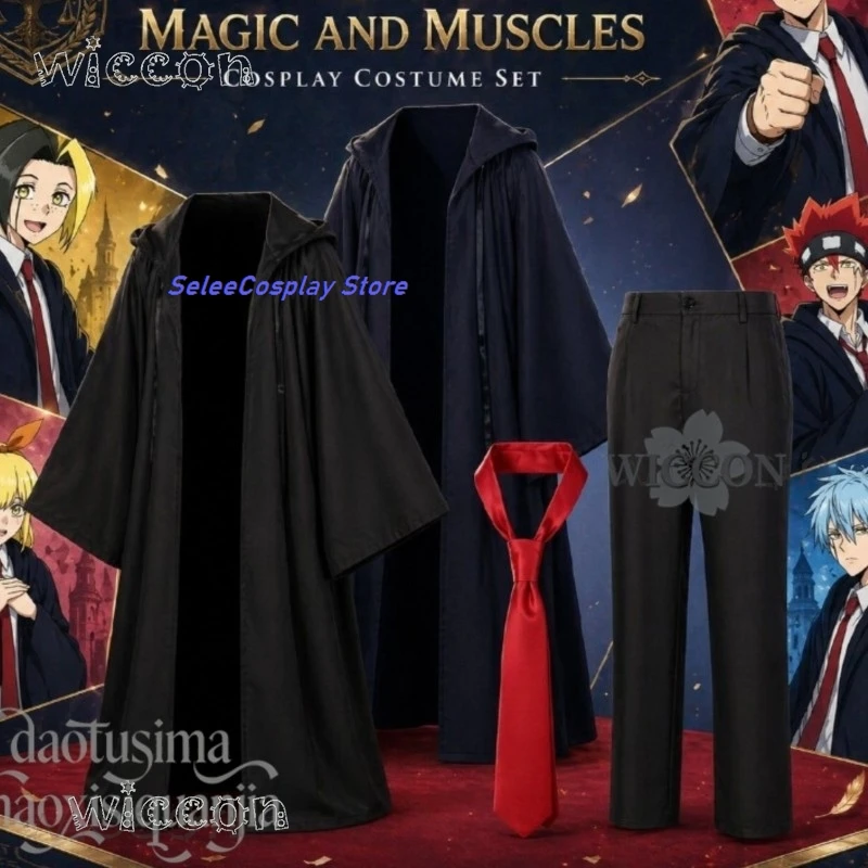 Anime Mashle: Magic And Muscles Mashle cosplay full costumes and sets Black Navy Blue Anime adult 코스튬 Carnival Outfit view 2