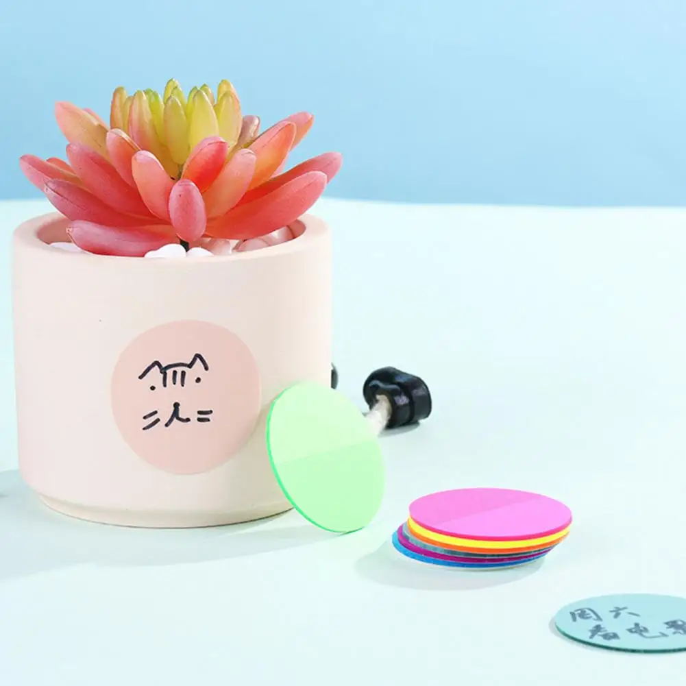 ملاحظات لاصقة شفافة مضادة للماء ، منصات ، الكتابة على نحو سلس ، تصميم دائري ، شفاف ، مكتب ، اللوازم المدرسية