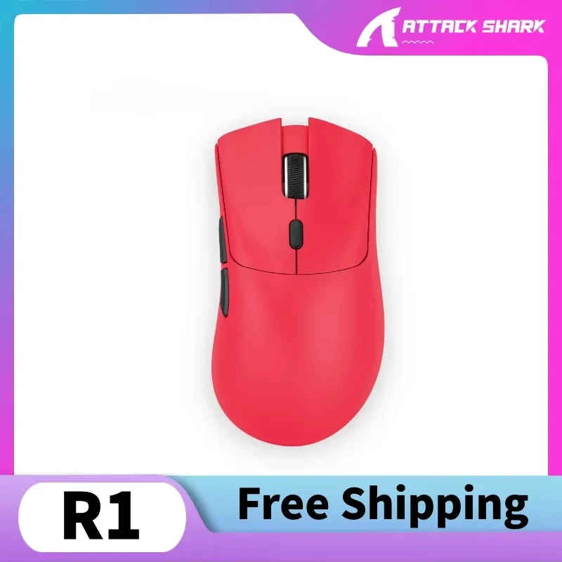 

Attack Shark R1 Wireless Bluetooth Mouse 18000dpi Lightweight Optical Mouse PAW3311Macro Sensor Ergonomic Design Gaming Mouse