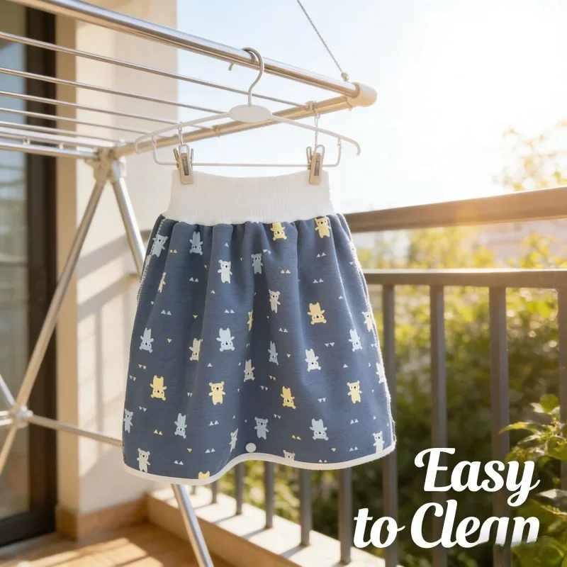 Reusable Baby Diaper Skirt 3pcs Cute Simple Multi-Color Leak-Proof Nappy Cover for Boys Girls Potty Training Essential Supplies