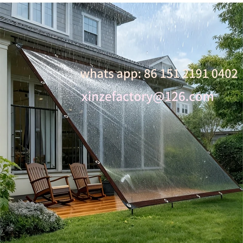 CustomizableThermal Protection Rainproof Balcony Window Clear Sunshade Canopy Transparent PVC Waterproof Cloth for Garden Plant