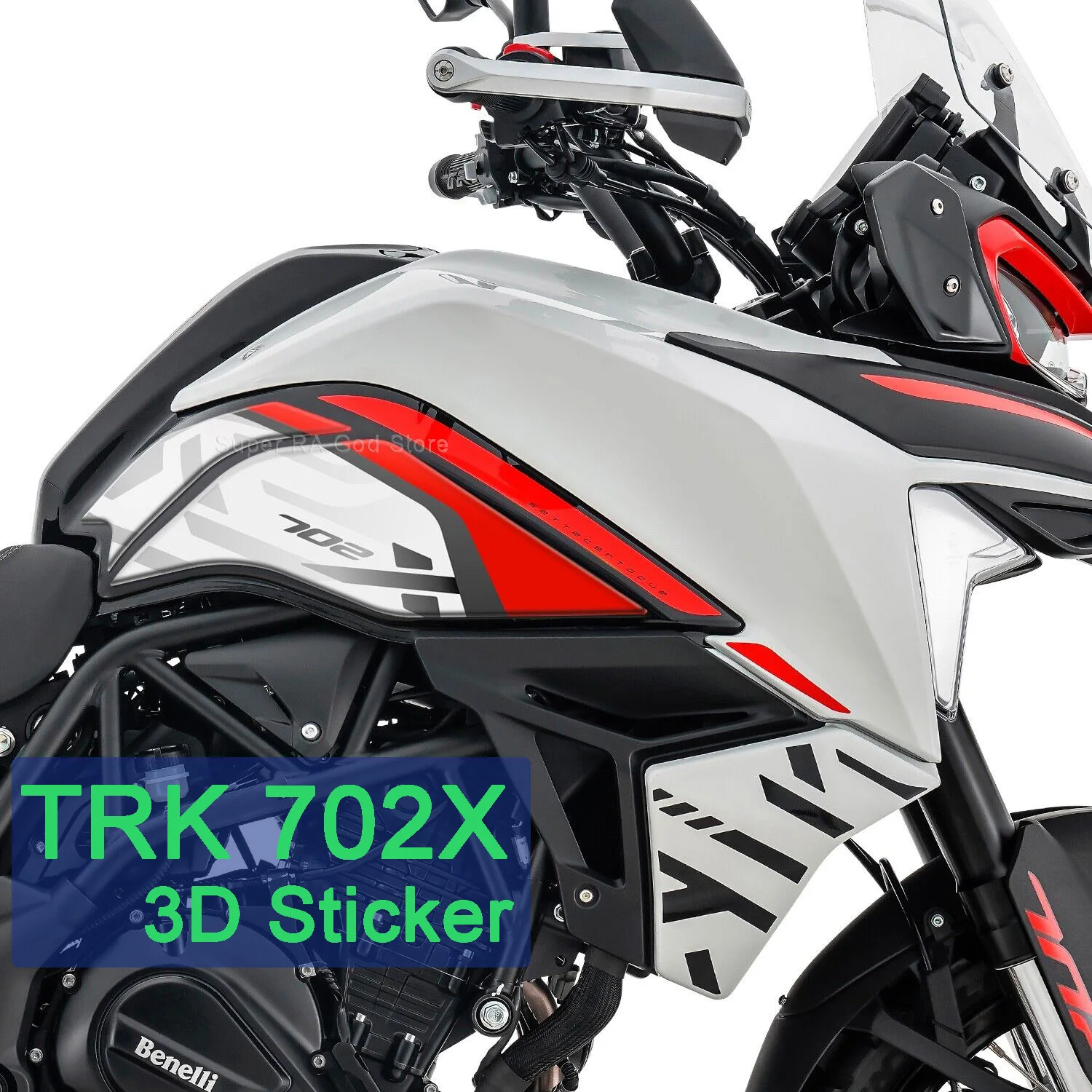 

3D Sticker for Benelli TRK 702X TRK 702 X 2023 Motorcycle Accessories 3D Gel Epoxy Resin Sticker Kit Tank Pad