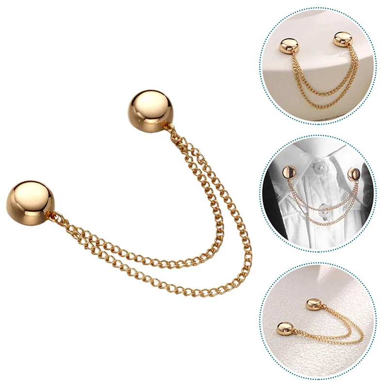 Magnetic Adjustable Trouser Legs Clips For Pants Pin Retractable Fixed Leg Pants Loose Button For Jeans Cardigan