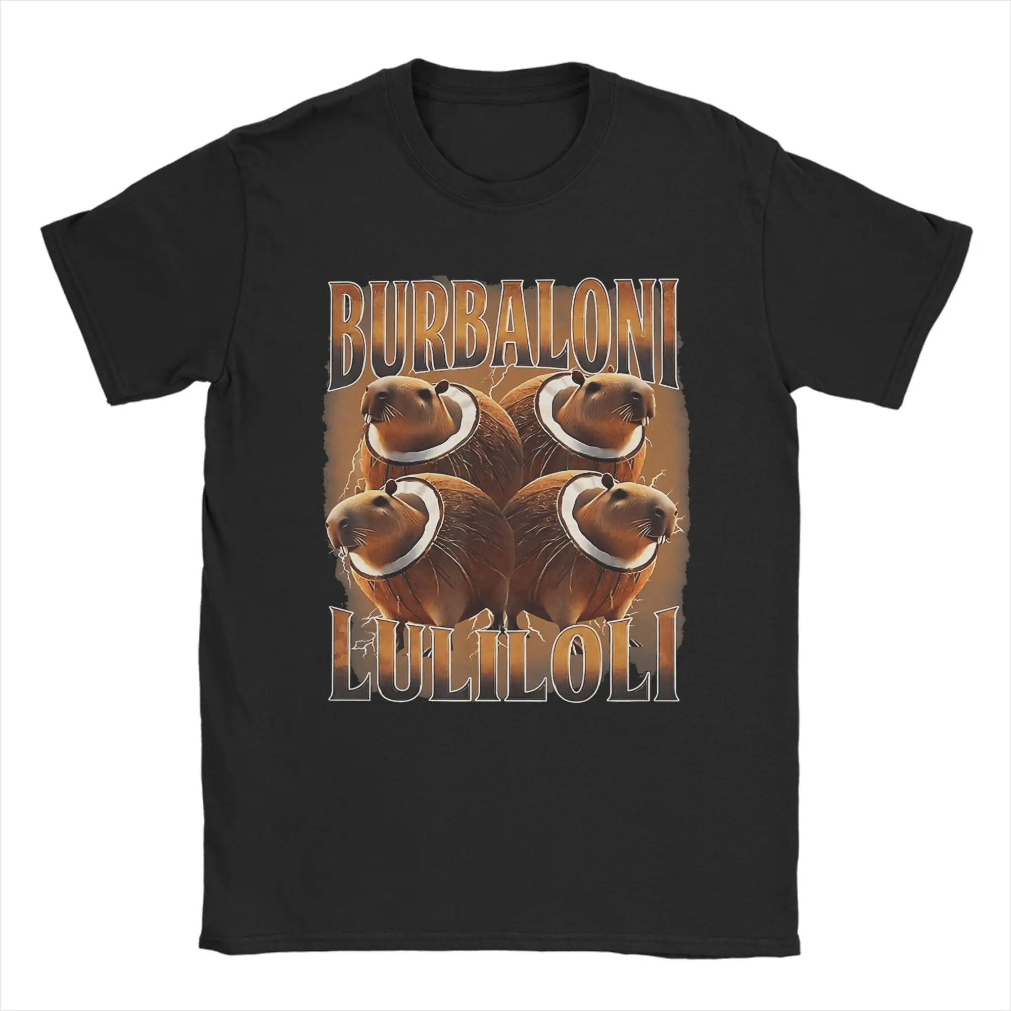 

Burbaloni Luliloli Italian Brain Rot Ybara Meme T Shirt Men's Cotton Vintage T-Shirt Crew Neck Tee Shirt Short Sleeve Clothing