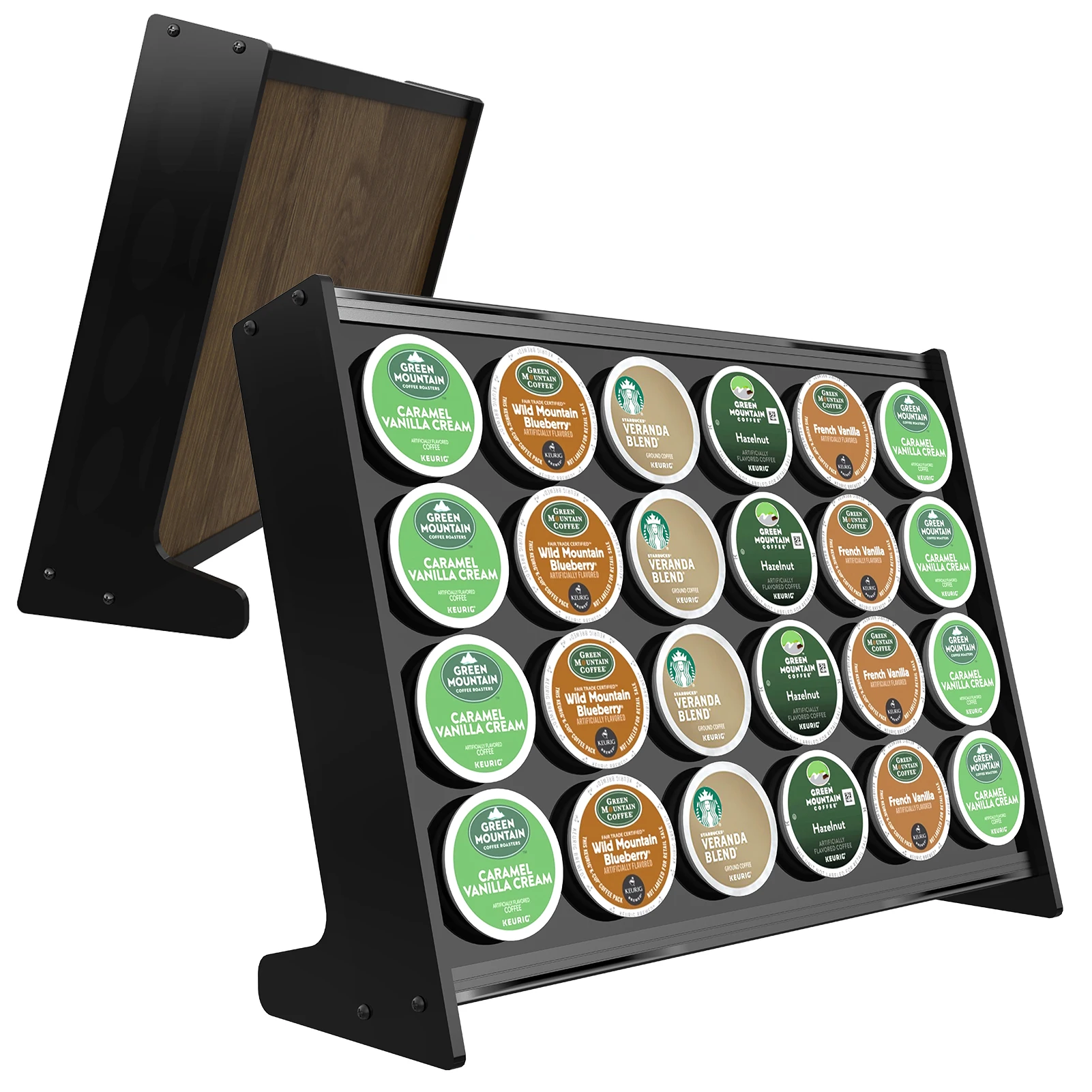 Evemodel Coffee Pod Storage Rack Organizer Stand for K-cup Pods,24 Pod Capacity SN05