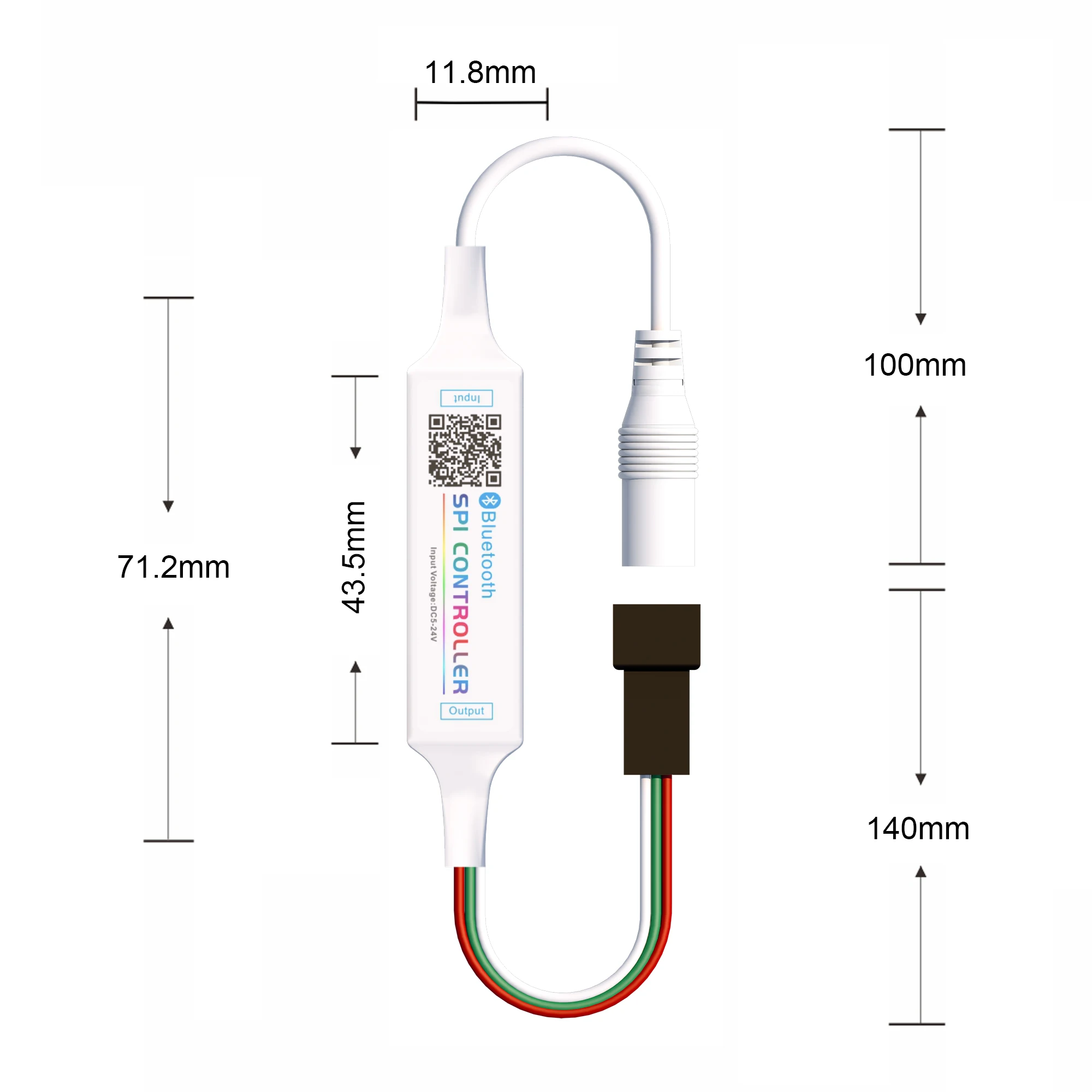 LED Tape Bluetooth USB LED Strip Light 5050 SMD DC5-24V USB RGB Lights Smart Life App Controlled SPl mini controller