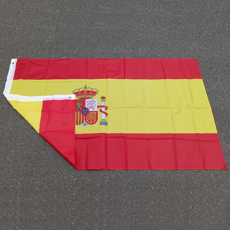 Aerlxemrbrae Spain Flag ، ES Espana ، الإسبانية ، بولي سوبر ، داخلي ، خارجي ، احتفال كبير لافتة ، 90x150cm