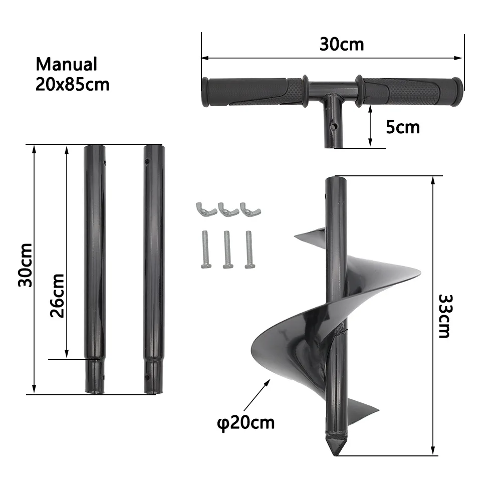 High-quality Manual Seedling Loosening Soil Dig Pit Tool Vegetable Planting Spiral Rod Ground Drilling Flower Garden Tool
