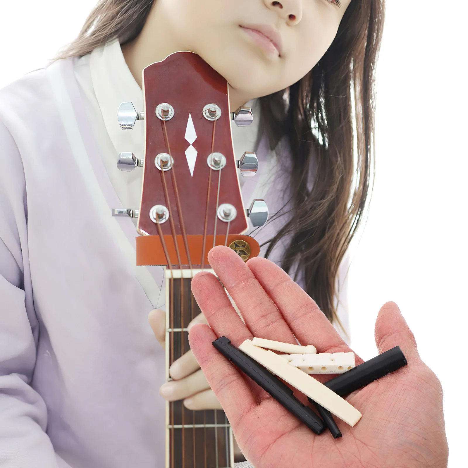 

Acoustic Guitar Bridge Pins Saddle Set Pin Puller Storage Box Guitar Repair Maintenance Kit Bridge Pin Puller and Remover