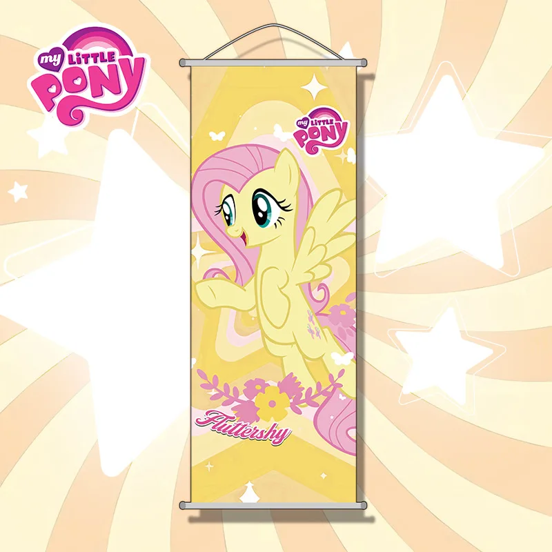 Kawaii Anime Hasbro My Little Pony Fluttershy Applejack Living Room Hanging Painting Cute Twilight Sparkle Decorative Painting