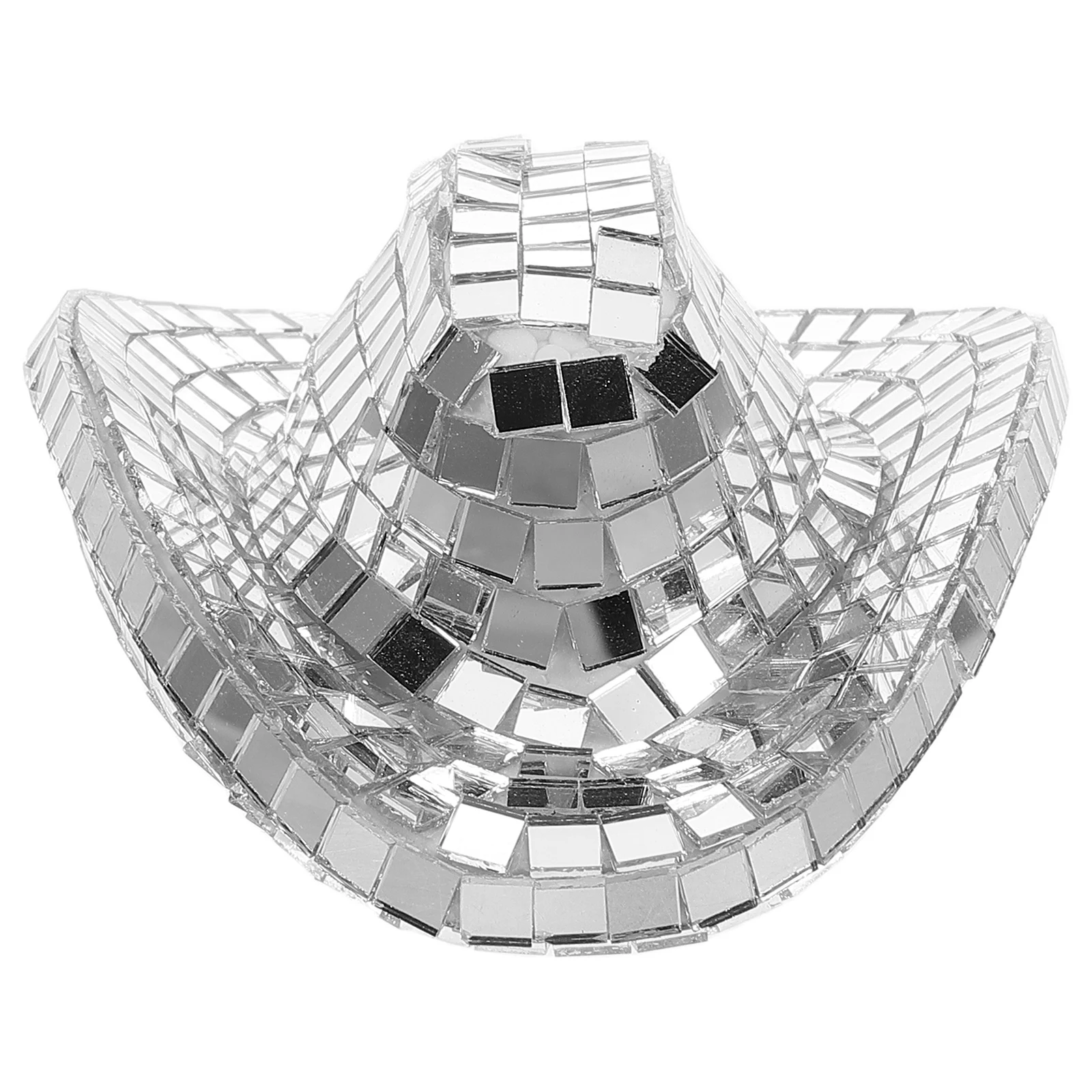 

Cute Disco Mirror Decoration Sparkling Ball Party Table Ornament Retro Hat Shaped Mirror Ball For Festive Birthday Holiday