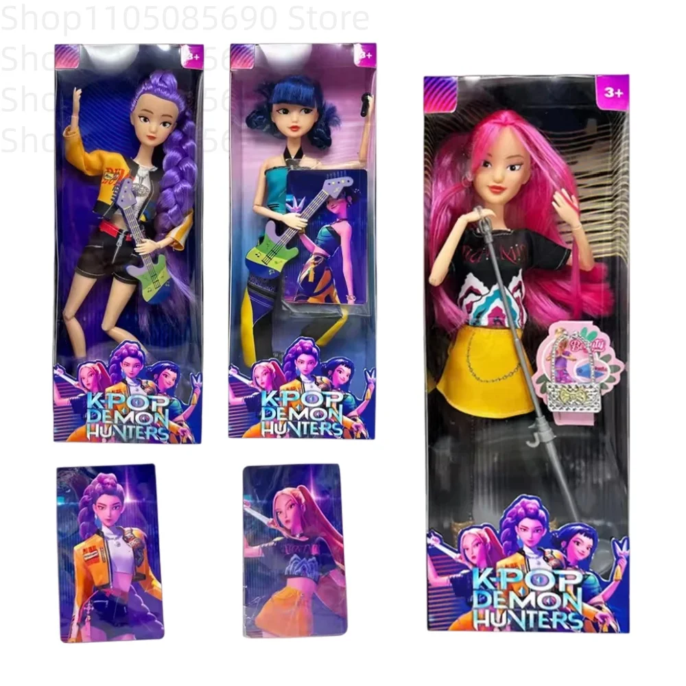

2026 Music Style K-Pop Demon Hunters Anime Kpop Girl Group Rumi Zoey Mira Action Figures Vinyl Model Dolls Girls Xmas Gift