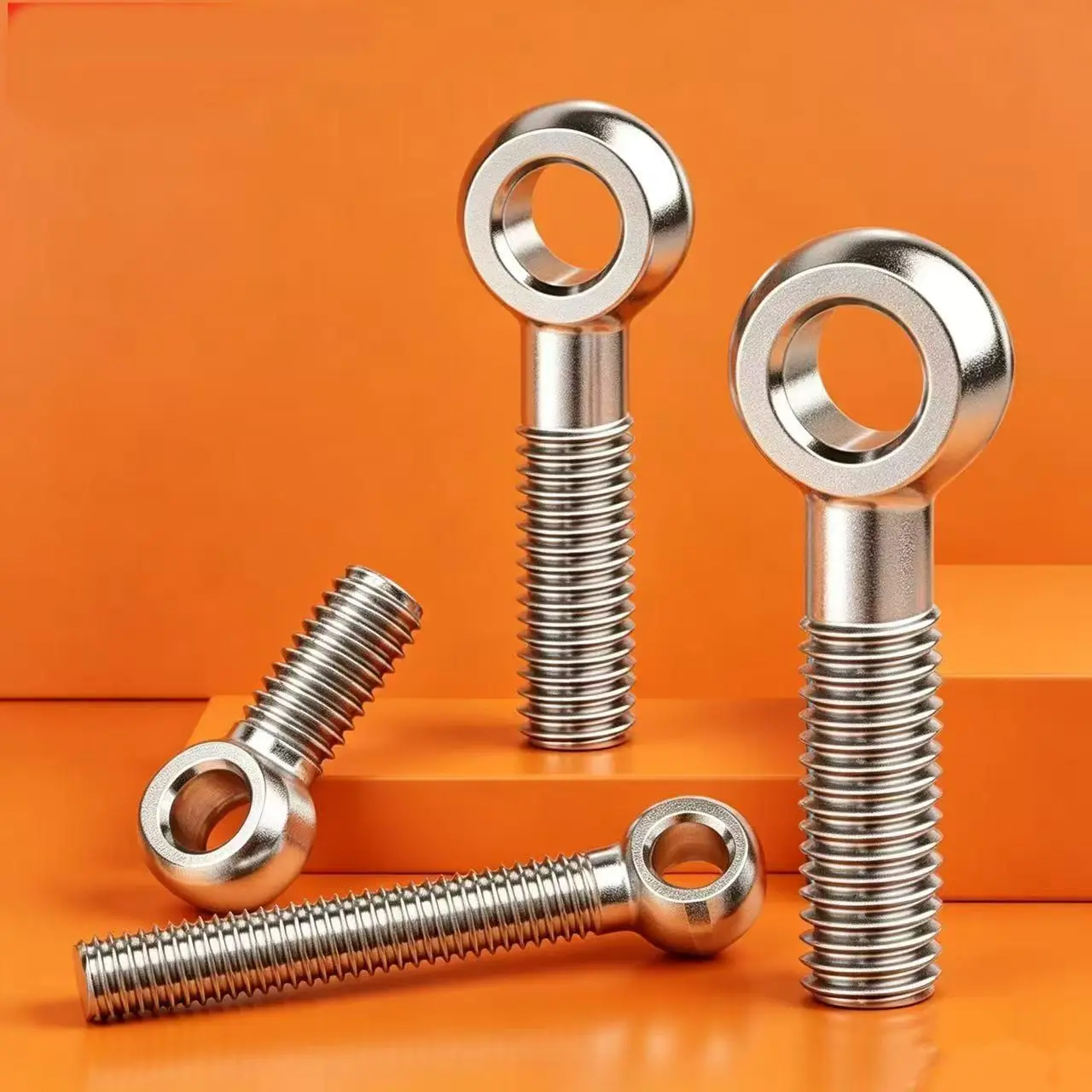 1-10pcs GB798 304 Stainless Steel Ring Link Fisheye Eye Bolt Stud Articulated Anchor Slip Hole Screw M4 M5 M6 M8 M10 M12
