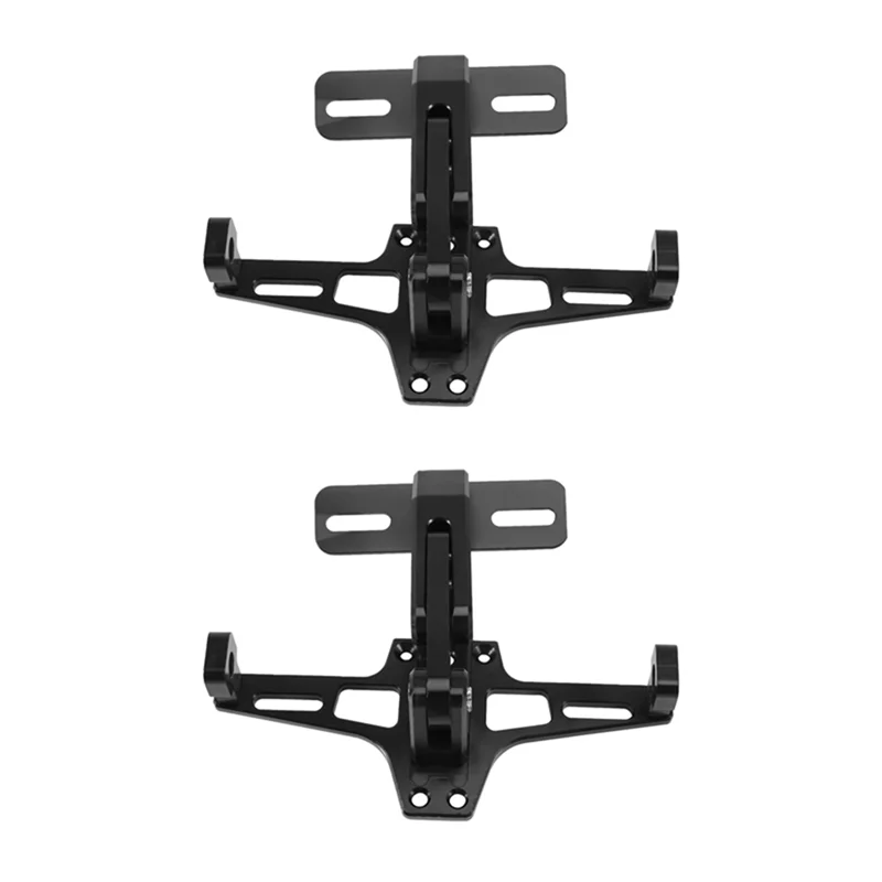 2Pcs Cnc Frame Motorcycle License Number Plate Holder Bracket with LED Light Adjustable for Yamaha Bws R25 R3 Mt03 Msx