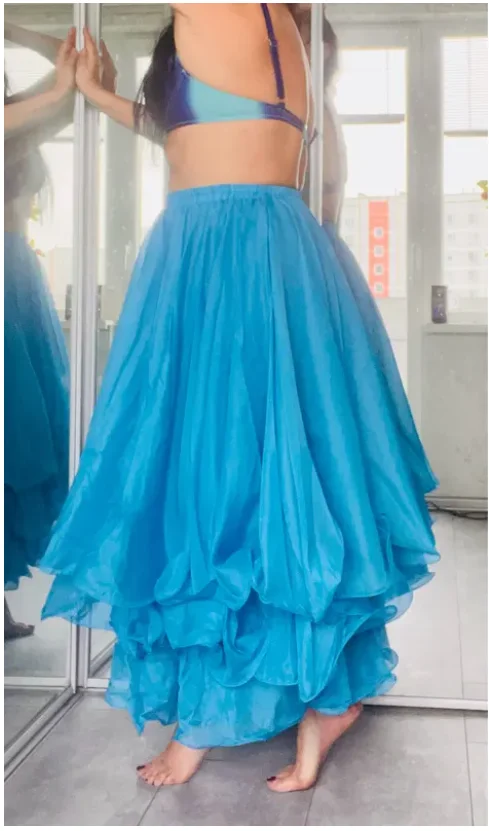 Ropa de danza del vientre árabe para mujer, disfraz de niña, vestidos gitanos de tul, falda de danza oriental, traje egipcio para mujer