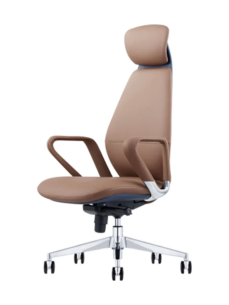 

TLL Computer Chair Home Light Luxury Boss Long-Sitting Leather Office