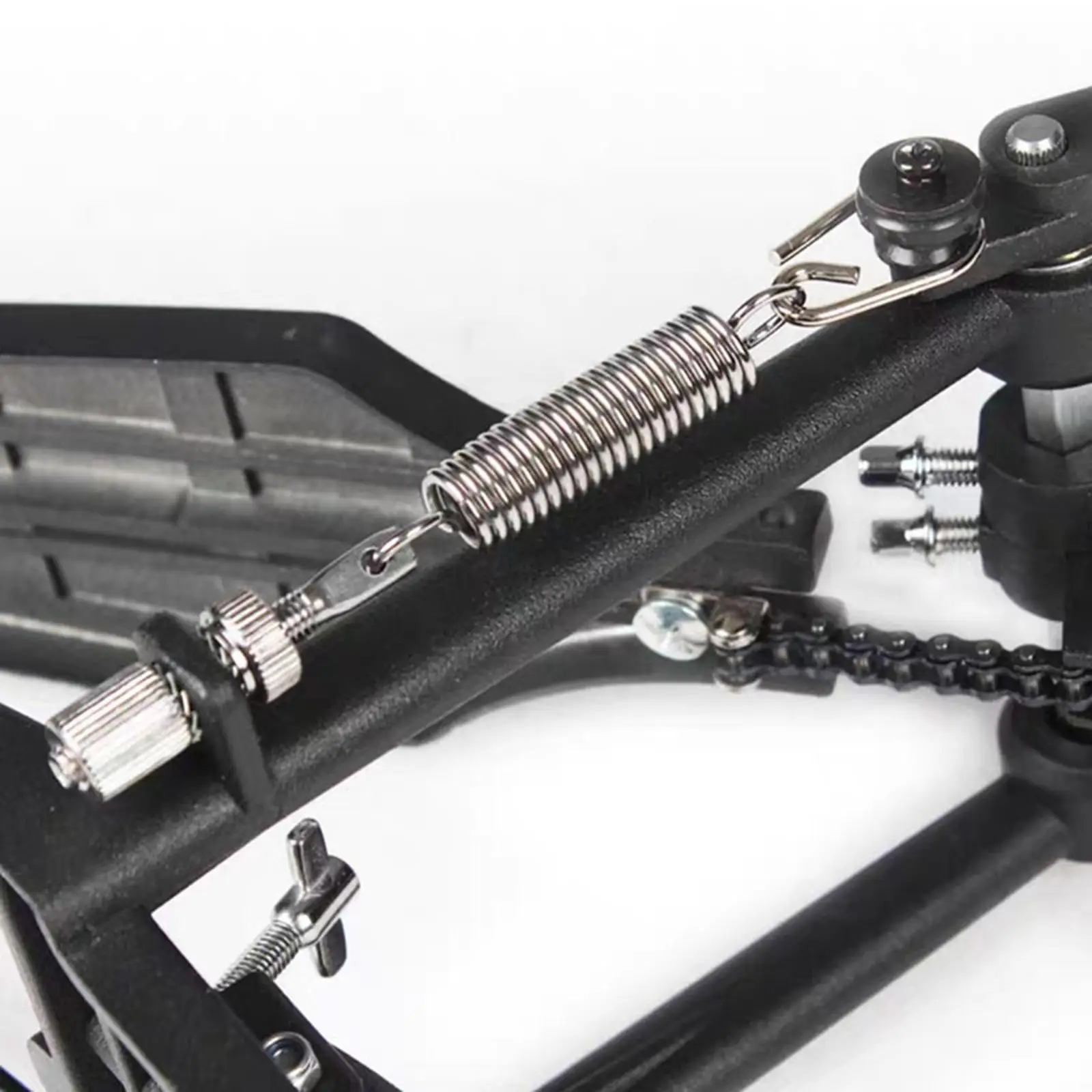 Alloy Steel Drum Pedal Single Kick Adjustable Spring Heavy Duty Foot Pedal for Drummers Practice