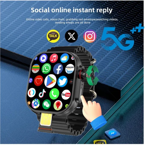 CD12 S11 Ultra 3 Smartwatch 4G 5G 2.26inch Amoled Android 12.0 Smart Watch With Rotary Camera Compass GPS WIFI 2080mAH Battery