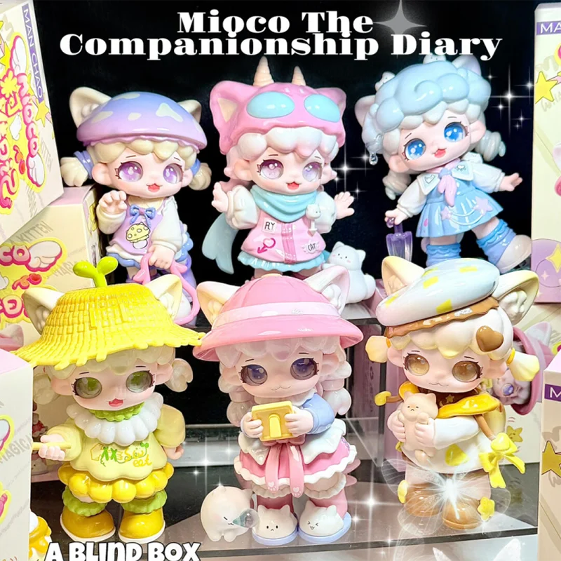 Mioco Accompanying Diary  Series Blind Box Cat Cute Doll Anime Figure Model Decoration Collection Girl Desktop Display Gift