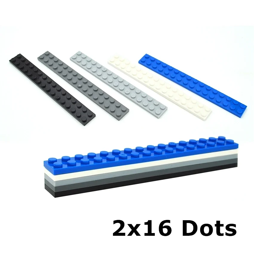 DIY Bouwstenen Dunne Figuren Bricks Plaat 12 STKS 2x16 Dots Educatief Creatieve Maat Compatibel Met 4282 Speelgoed