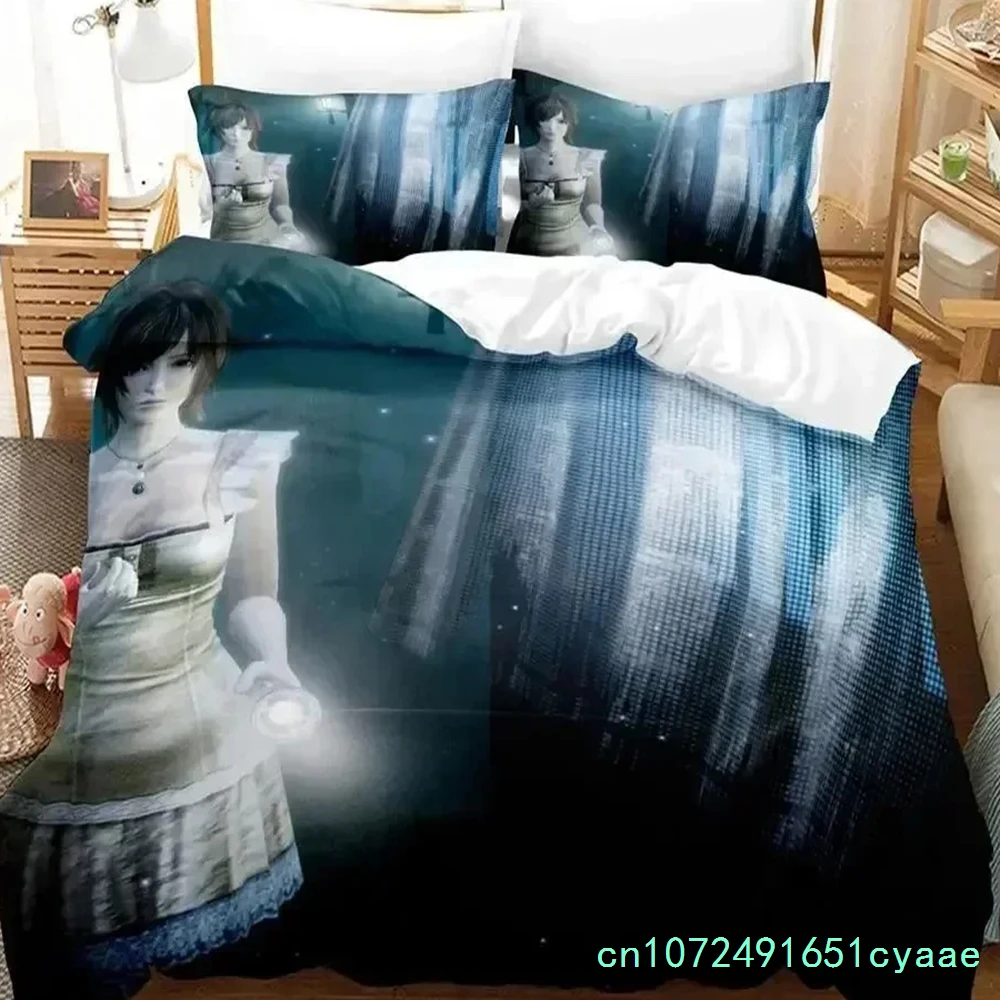 FATAL FRAME Bedding Set Single Twin Full Queen King Size Bed Set Adult Kid Bedroom Duvet Cover Sets Game Anime Bed Sheet Set