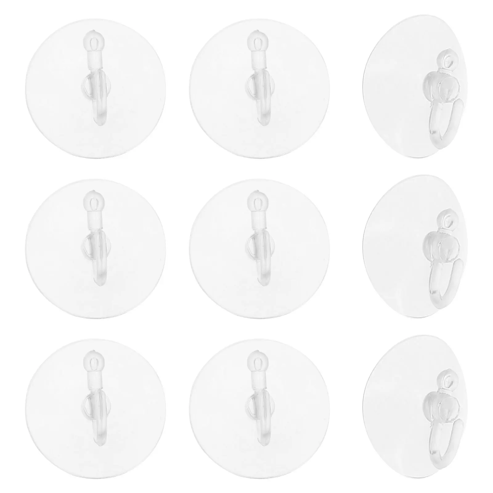 

40Pcs Clear Suction Cup Hooks Strong Transparent Plastic Removable for Bathroom Kitchen Window Glass Wall Hanging Heavy Duty
