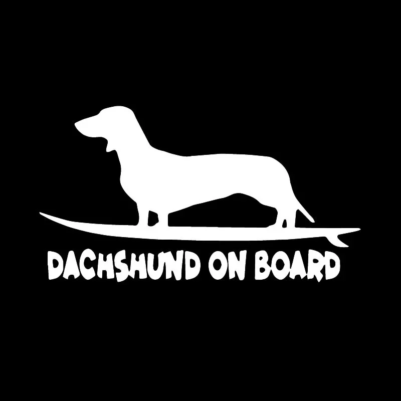Funny Dog Dachshund on Board Window Decor Car Sticker Automobiles Motorcycles Exterior Accessories Vinyl Decals