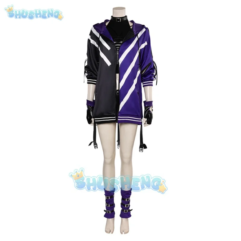 

Tekken 8 Reina Cosplay Fantasia Costume Disguise Adult Women Jacket Tops Shorts Roleplay Outfit Halloween Carnival Party Clothes