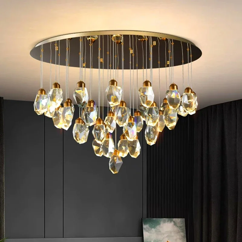 

Modern LED Luxury Crystal Chandeliers Pendant Light for Living Dining Room Home Indoor Decoration Ceiling Lamp Lighting Fixtures