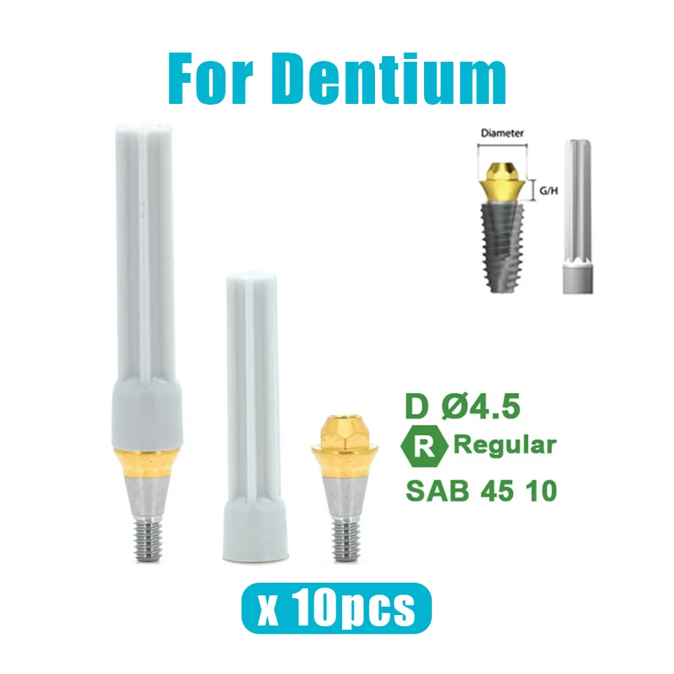 10 Sets Dental Implant Multi-unit Abutment for Dentium System Specialized Prosthodontic Components Stable Clinic Accessory Kit