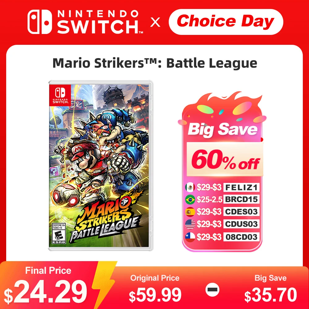 

Mario Strikers Battle League Nintendo Switch Игра 100% Официальный Оригинальный игровой автомат для Switch OLED Lite Nintendo Switch