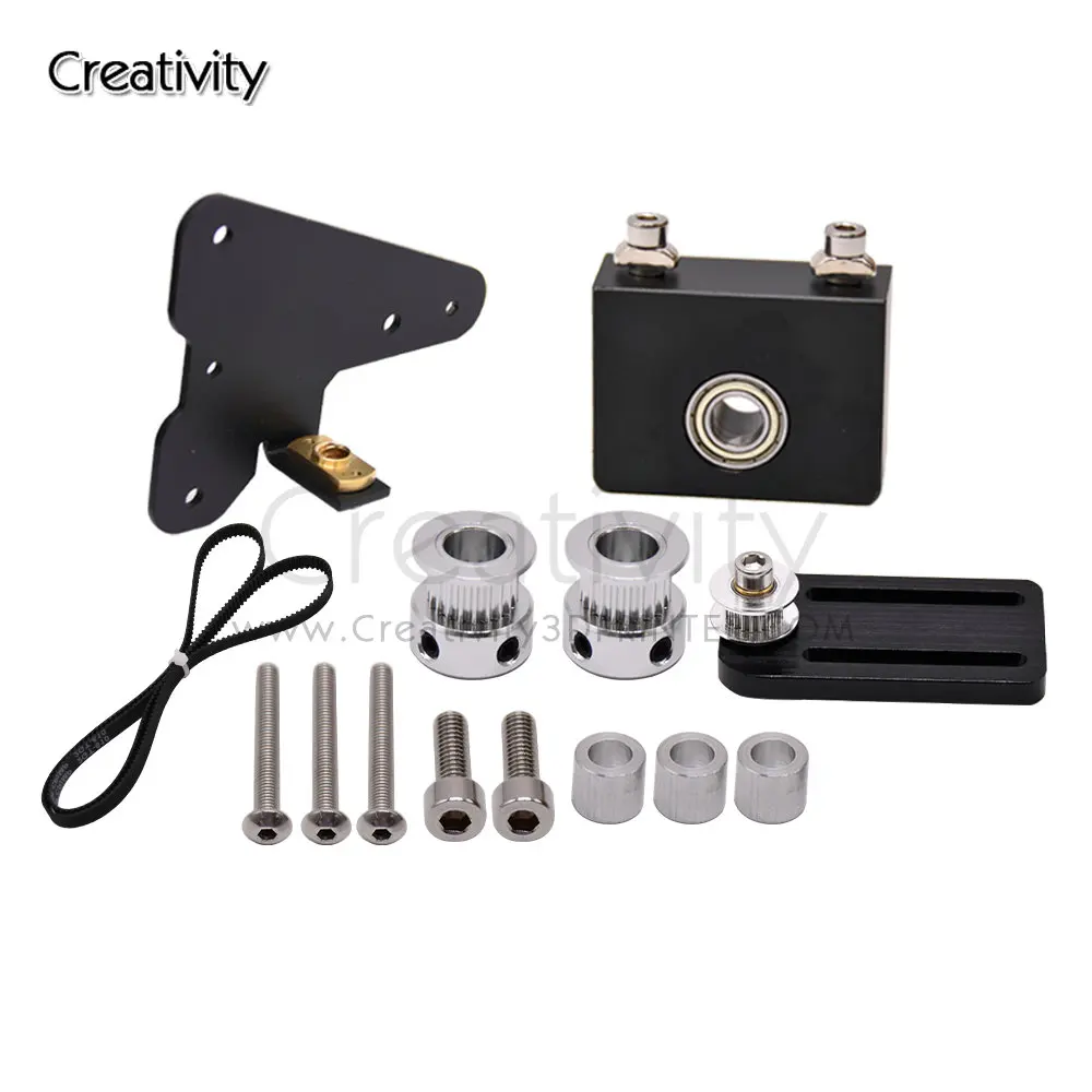 Dual Z axis Upgrade Kit Dual Z Tension Pulley Set For Ender3 Ender3 Pro CR10 Lead Screw Kit Timing belt 3D Printer Part