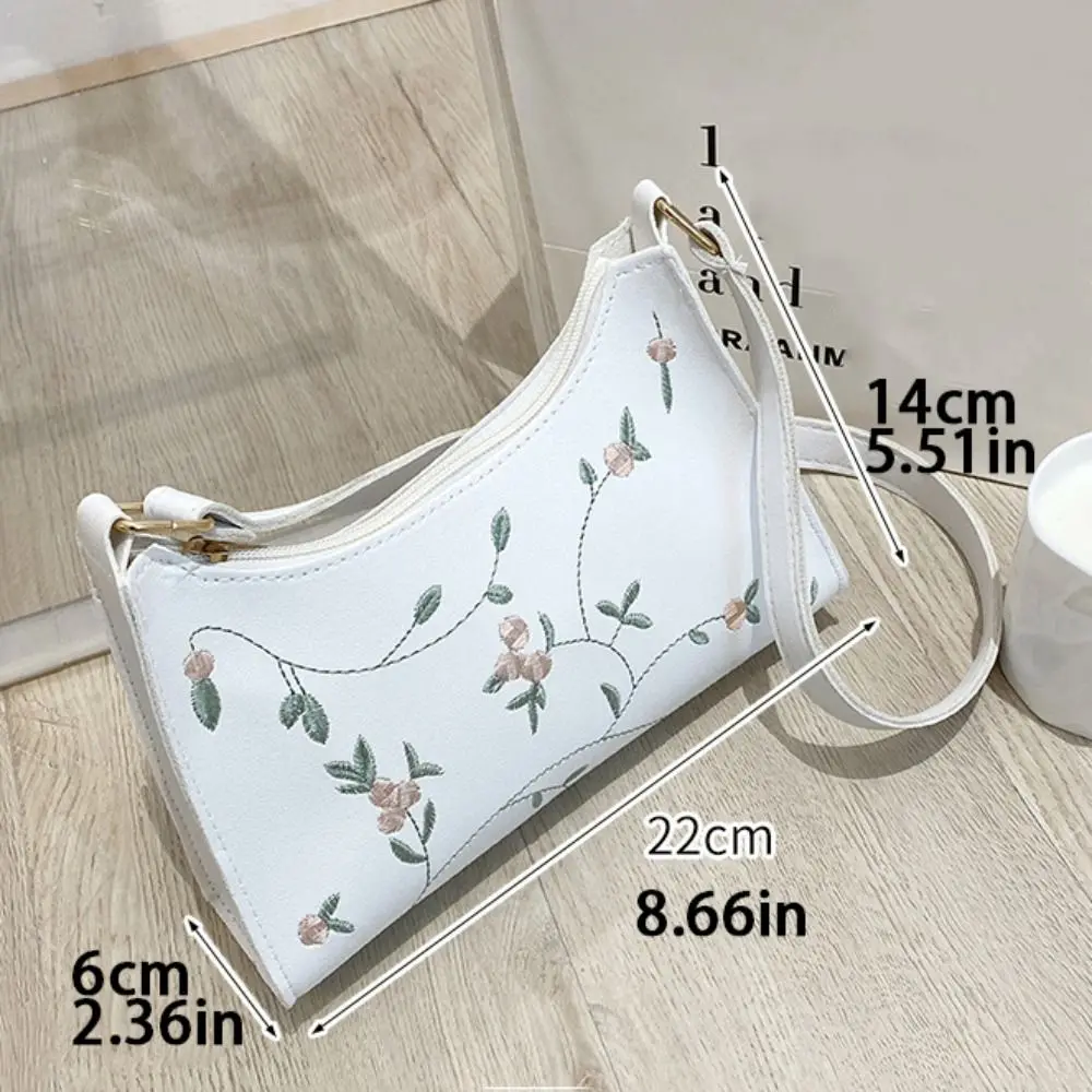 Borse a tracolla in tela scozzese Borse sotto le ascelle da donna con ricamo in pelle PU Borse a tracolla di grande capacità