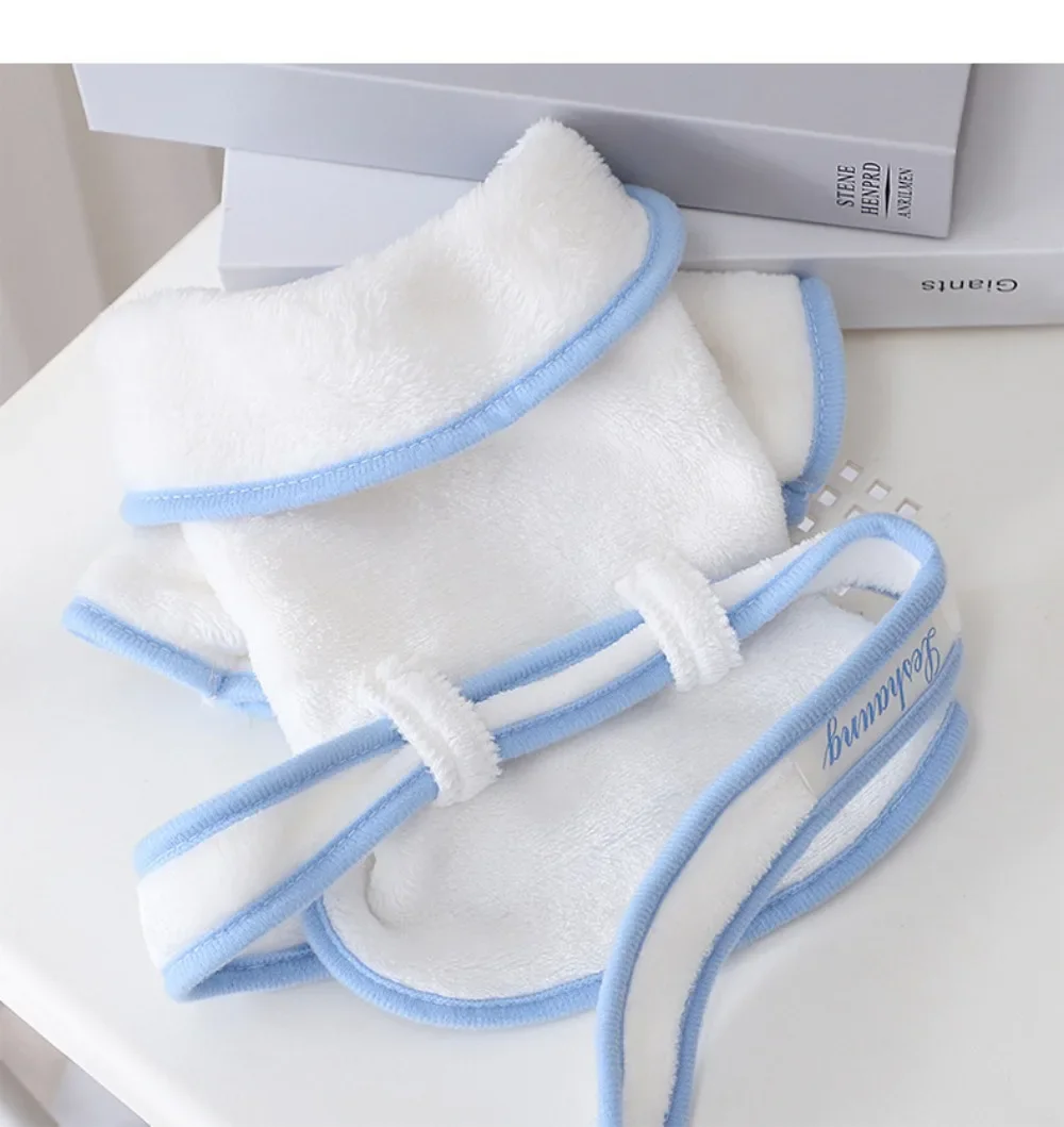 Dog Bathrobe Snap on Strap Two Foot Bathrobe Small Dog Home Bathing Towel Dog Clothes for Small Dogs Puppy Clothes Pet Coat