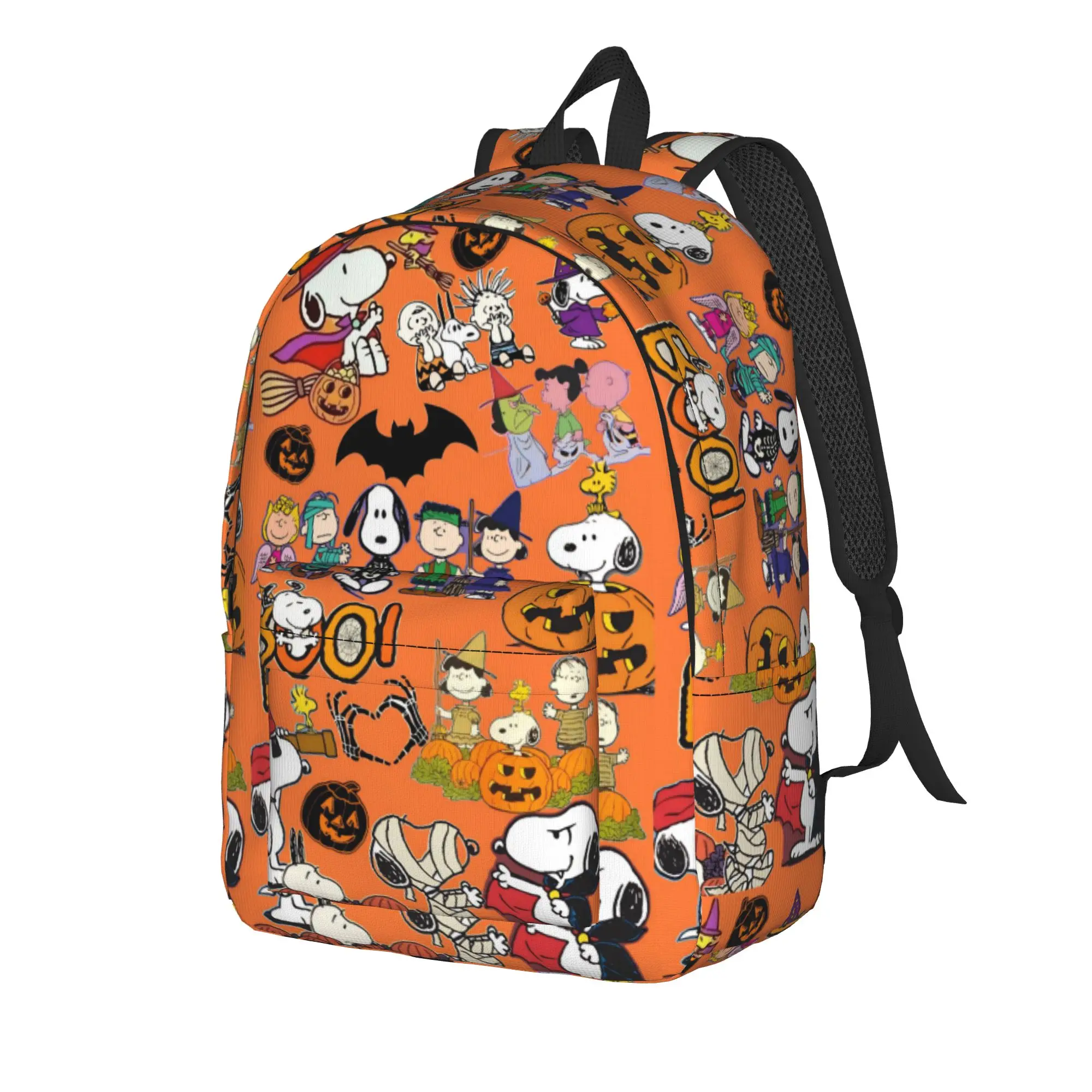 Pumpkin Halloween Snoopys Cool Backpack with Pocket High School Work  Daypack for Men Women Laptop Shoulder Bag