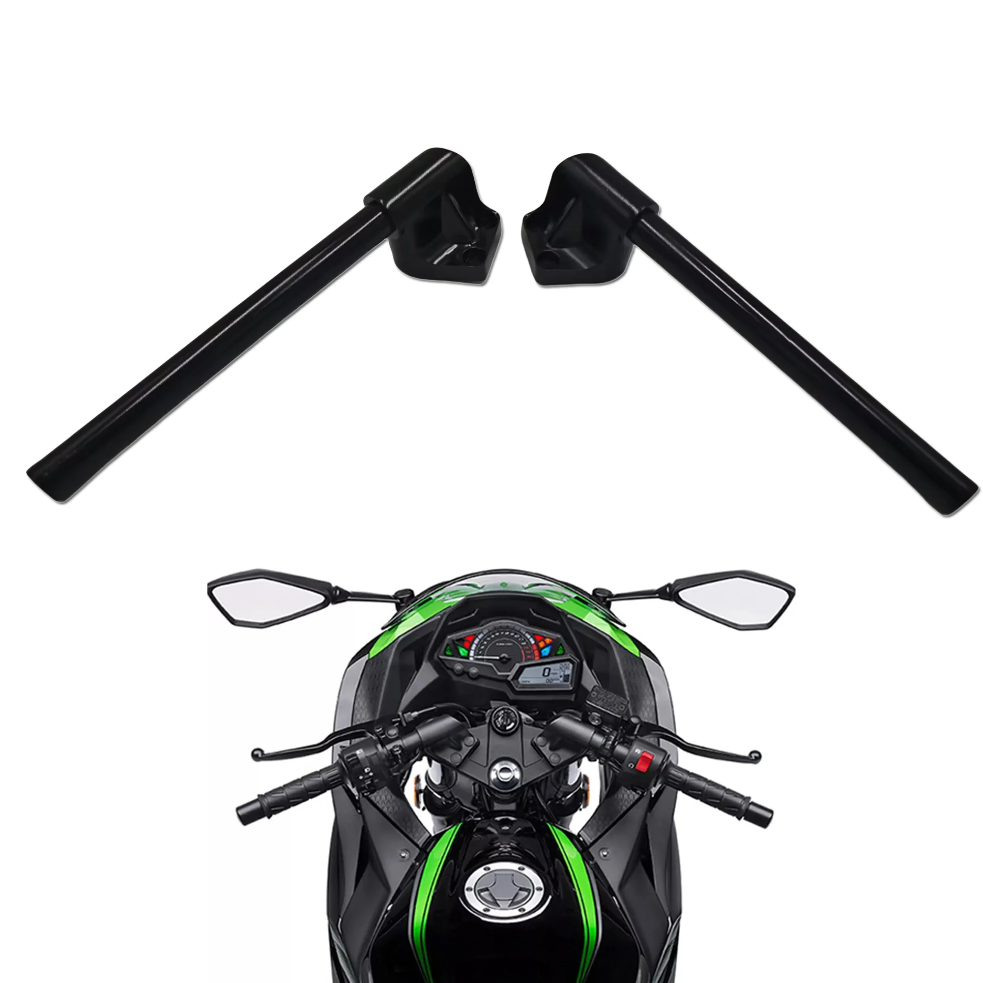 2PCS Handlebar For kawasaki Ninja 250 250R EX250 2008-2012 300R EX300 2013-2017