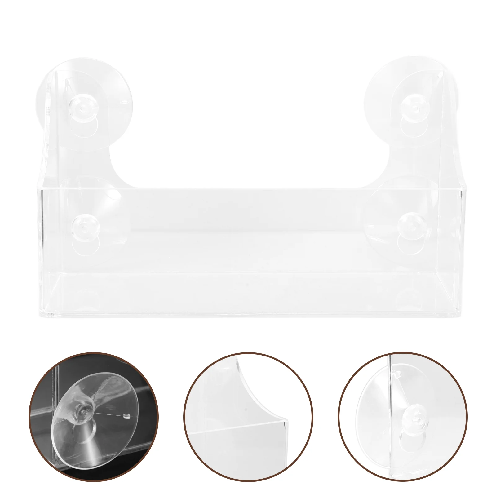 

Suction Cup Holder Indoor Plant Drawer Dividers Acrylic Floating Shelf Refrigerator Rack