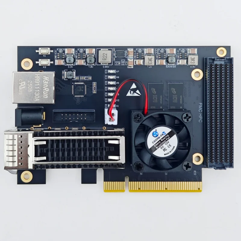 

Плата разработки XCKU5P, основная плата Xilinx FPGA XCKU5P-FFVB676, оптический порт FMC QSFP28 100G, PCIE 3.0