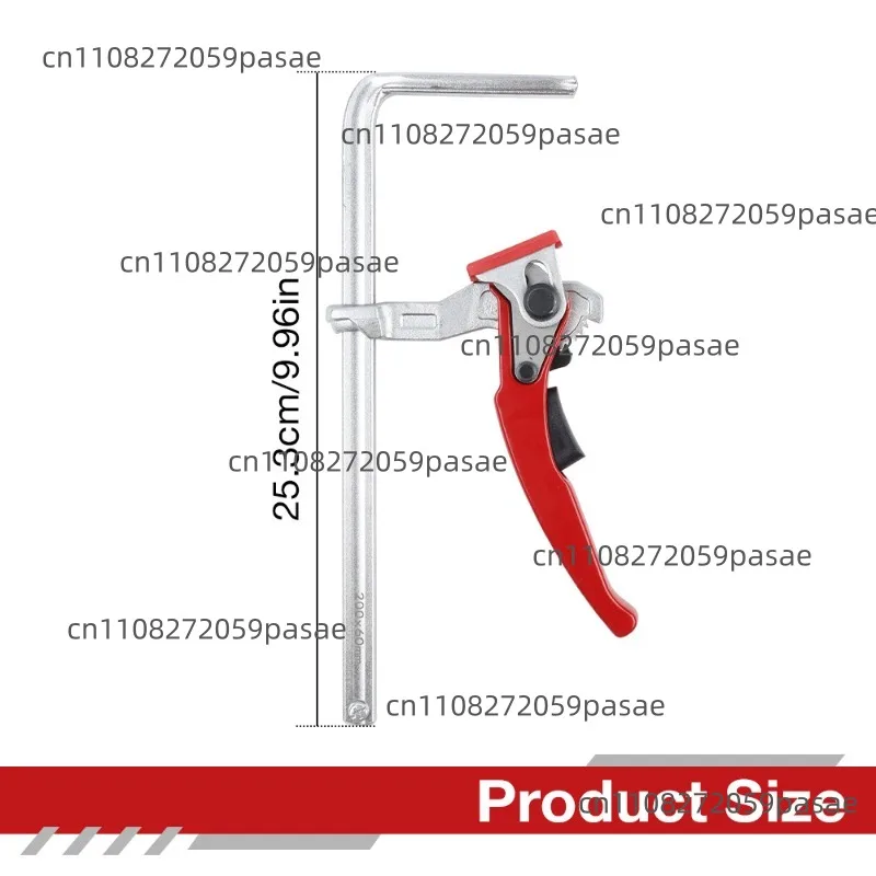 200 * 60mm ratchet F clamp electric circular saw guide rail rail clamp slide fixed desktop clamp woodworking