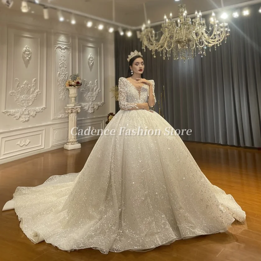 Роскошные свадебные платья трапециевидной формы с v-образным вырезом по индивидуальному заказу. Элегантные длинные свадебные платья длиной до пола.