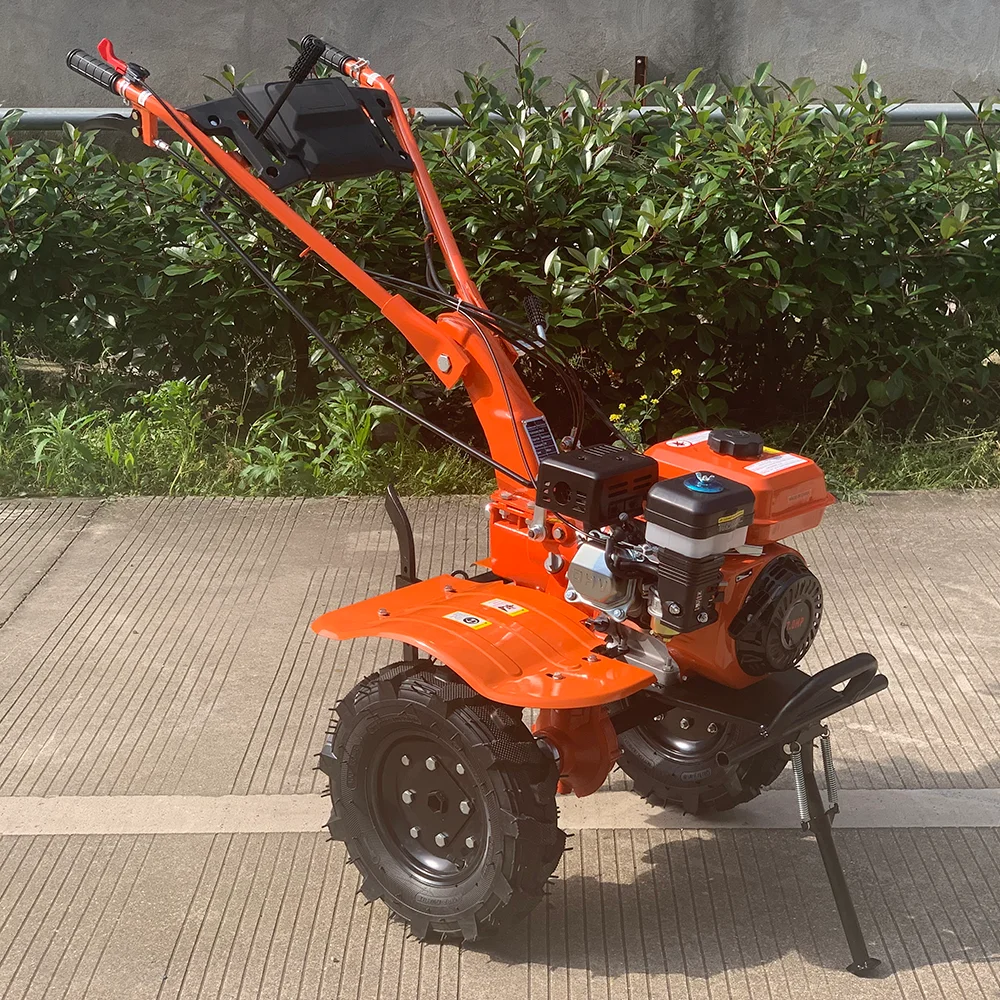 JC-7HP 170F Gasolina Multifuncional Micro Tiller, Leme rotativo, afrouxamento, aração, amaragem, capina, cultivador, China