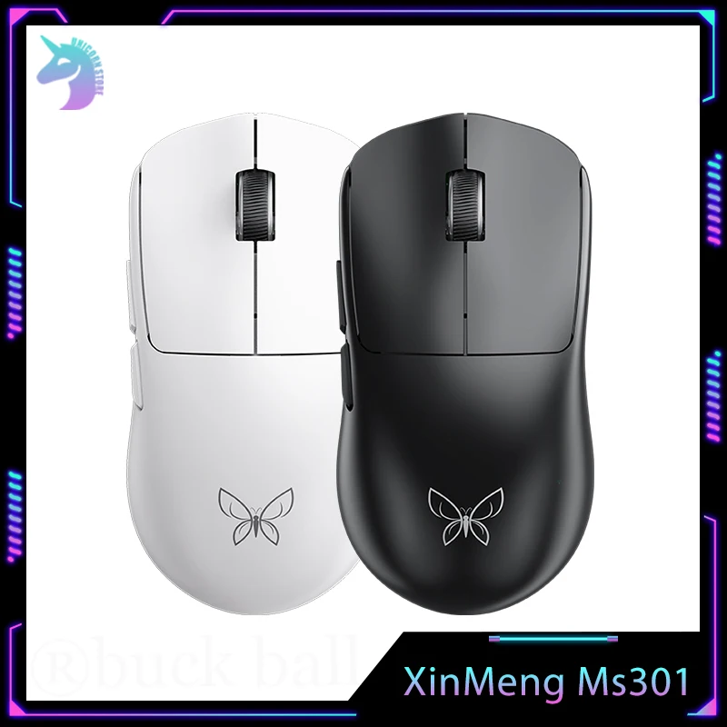 

Беспроводная игровая мышь Xinmeng Ms301 Butterfly 3 режима 2,4G беспроводная мышь 26000DPI легкая игровая мышь Paw3395 для киберспорта офиса