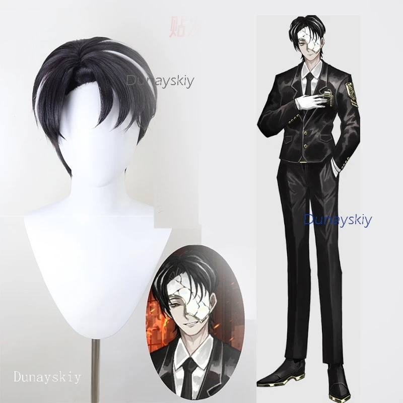 lakeside-store-lcb-rien-cosplay-wig-limbus-company-iw-ien-뤼엔-halloween-mens-hair-game-roleplay-black-and-white-mixed-color