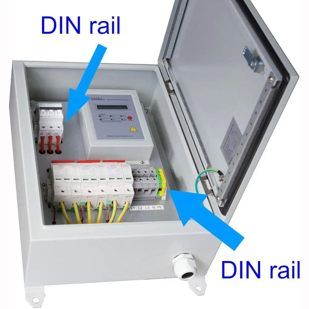 Durable Aluminum DIN Rail Universal Type 1mm Thickness Terminal Blocks 10-50cm AC Contactor Electrical Installation