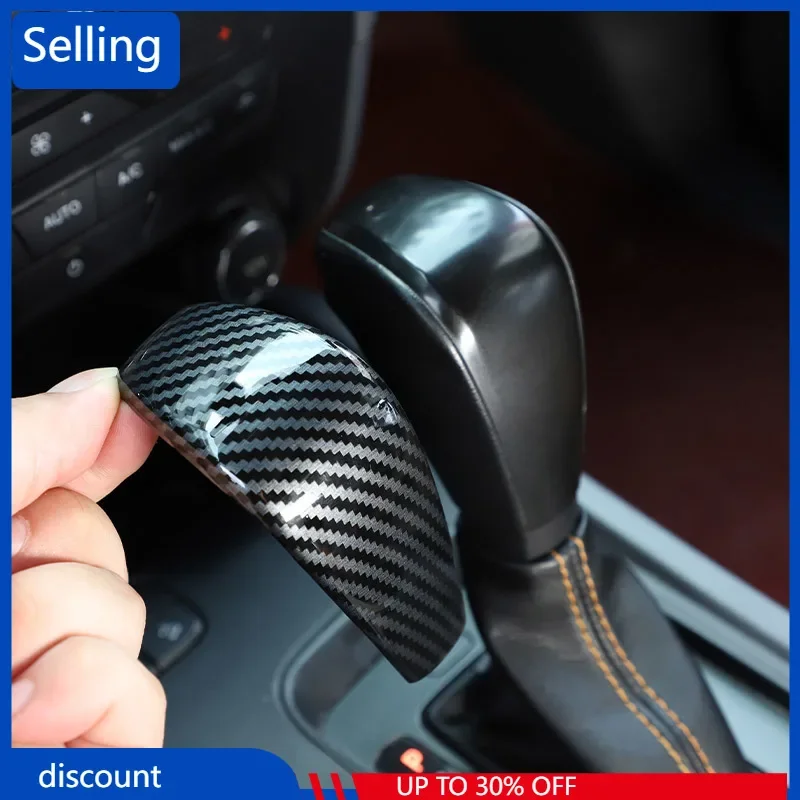 For Ford Everest/Ranger Wildtrak T6/T7 2015-2018 ABS Carbon Fiber Car Gear Shift Head Cover Trim Car interior accessories fast