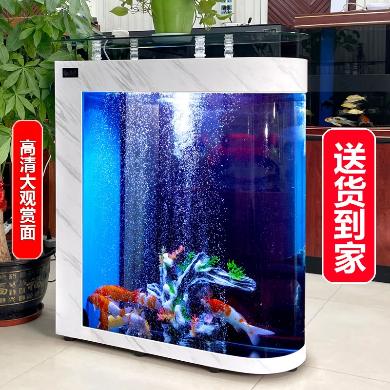 Ecological fish tank landing Aquarium medium-sized large living room home creative lazy screen partition