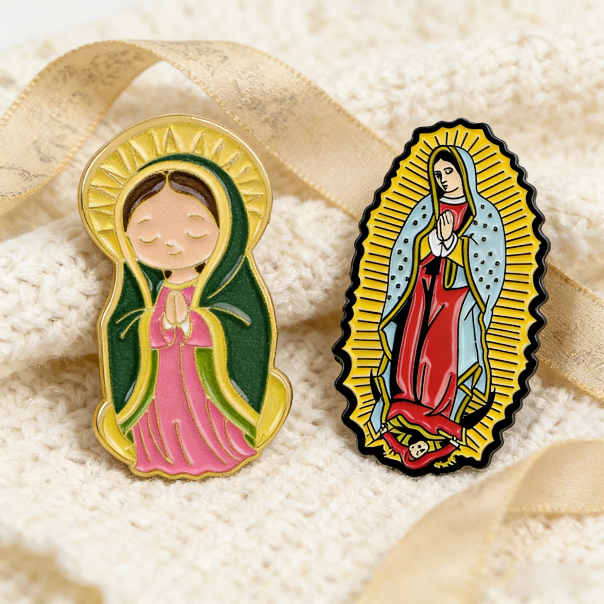 1-5pcs/Set Our Lady of Guadalu - đánh giá và giá Embroidery Icon