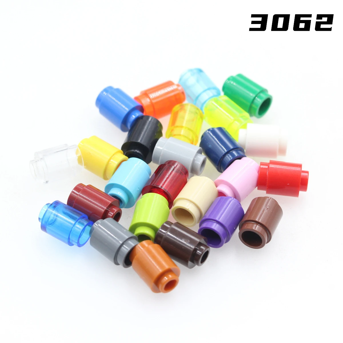 Rainbow Pig MOC Parts 3062b 3062 18860 30068 Brick Round 1x1 Open Stud Compatible Bricks DIY Building Blocks Particle Brain Toy