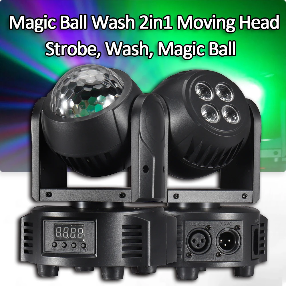 

Mini RGBW LED Moving Head Magic Ball Wash Strobe 3in1 PAR Lighting Dmx512 Stage Light Effect Wash Disco Dj Party Bar